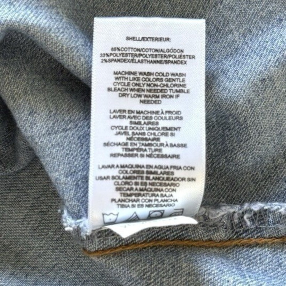Vigoss Juniors Denim Vest Size L Blue Button Front Sleeveless Jean Top Y2K Indie - Picture 6 of 8